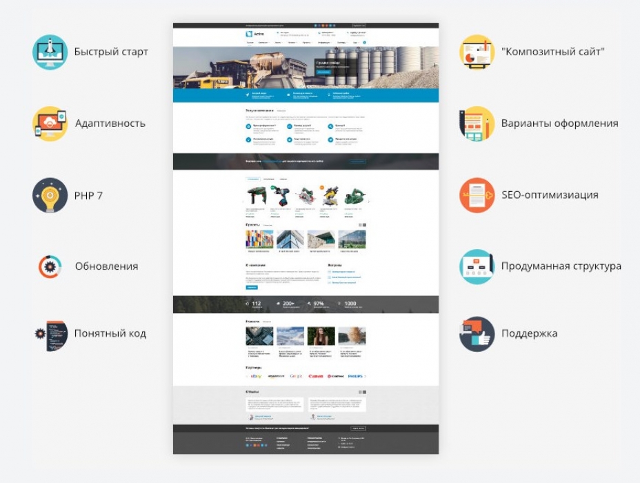 Active - стильный корпоративный сайт1